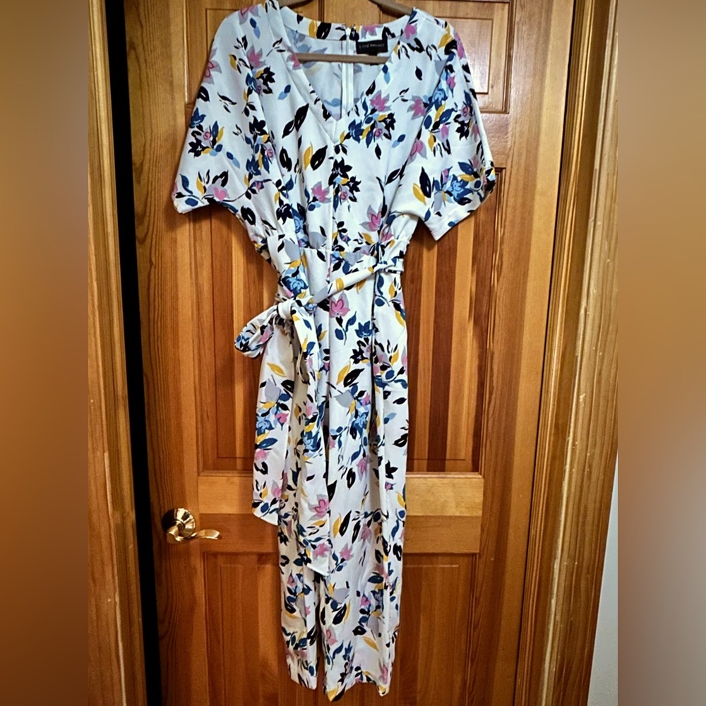 Women’s size 12 floral jumpsuit.